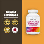 Bandini® Multivitaminas Hombre Y Mujer Con Minerales, 365 Comprimidos (1 Año), Vitamina C, Vitamína B, D, E, Magnesio, Zinc, Calcio, Hierro Y Más, 13 Vitaminas Y 11 Minerales, Multivit Antioxidante